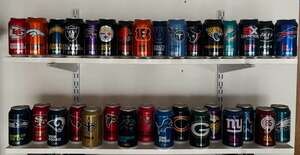 Bud Light 2017 NFL Official Limited Edition Team Collector Beer Cans (Set of 32)